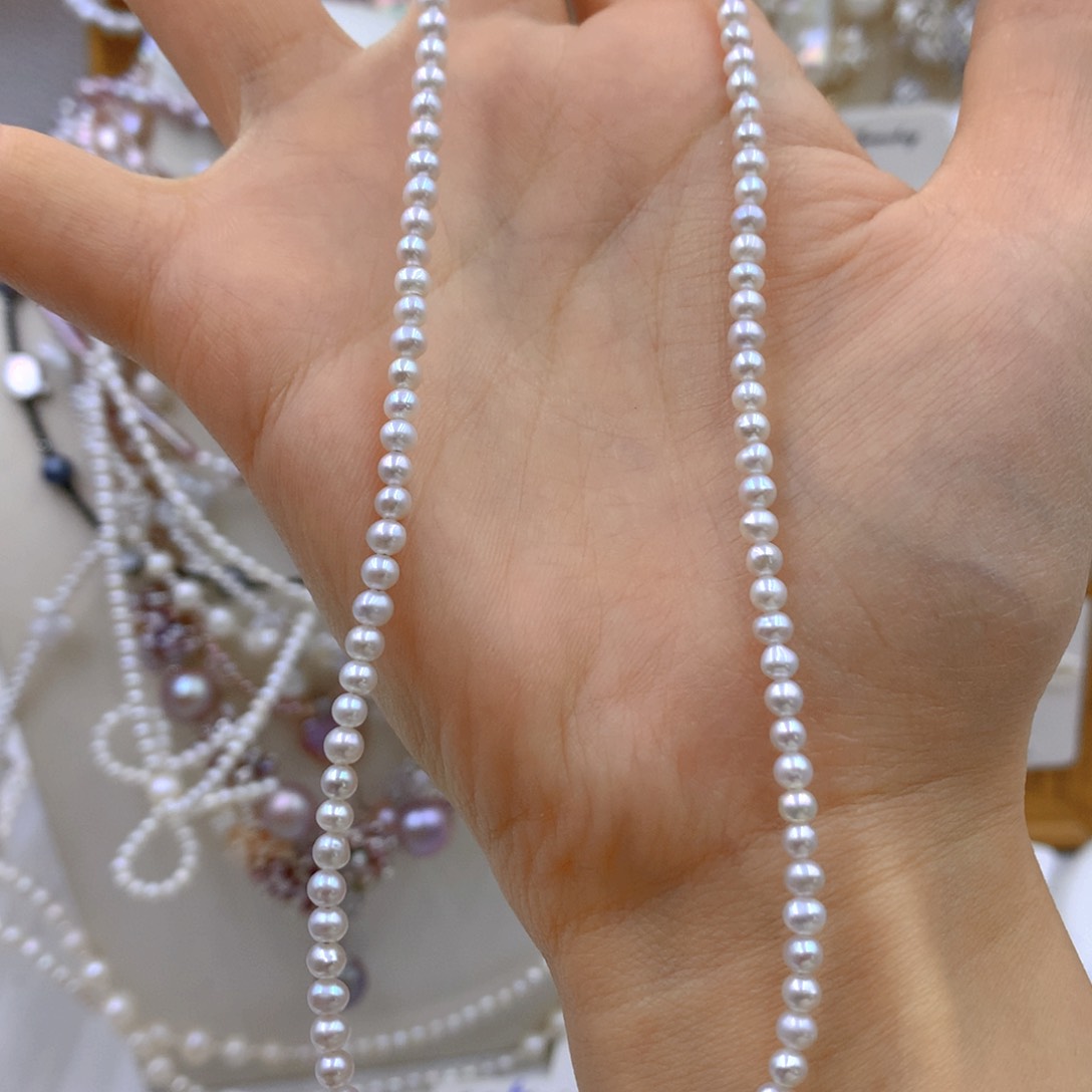 淡水珍珠耳饰银S925镶嵌