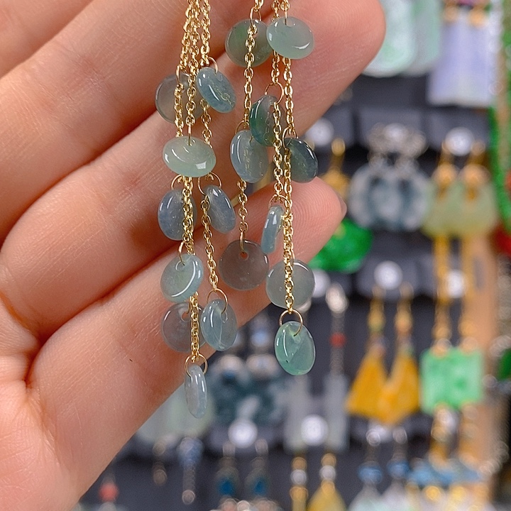 翡翠未镶嵌耳饰翡翠