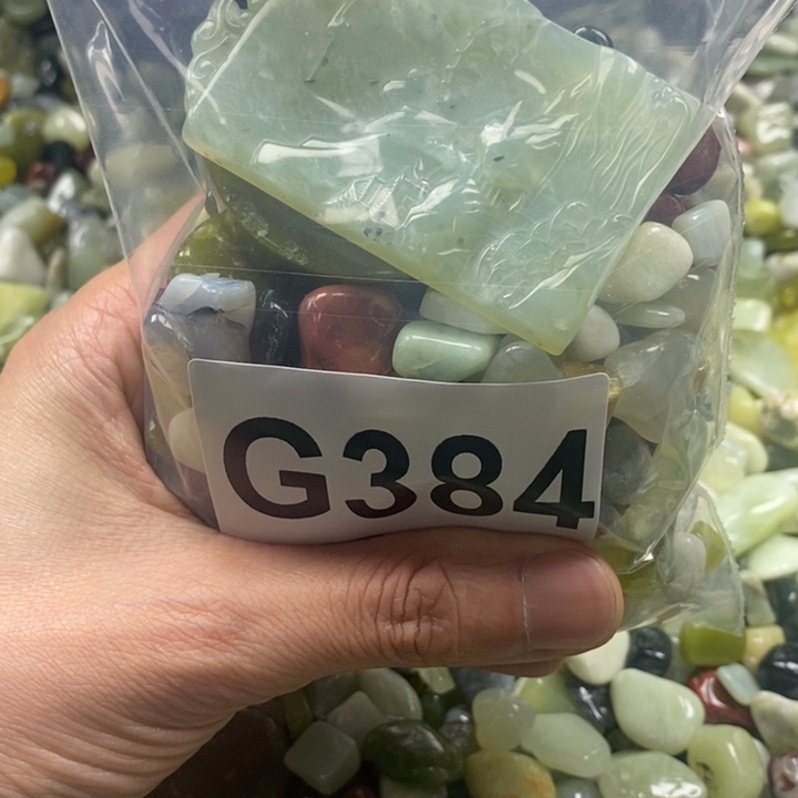 蛇纹石玉鱼缸石未镶嵌