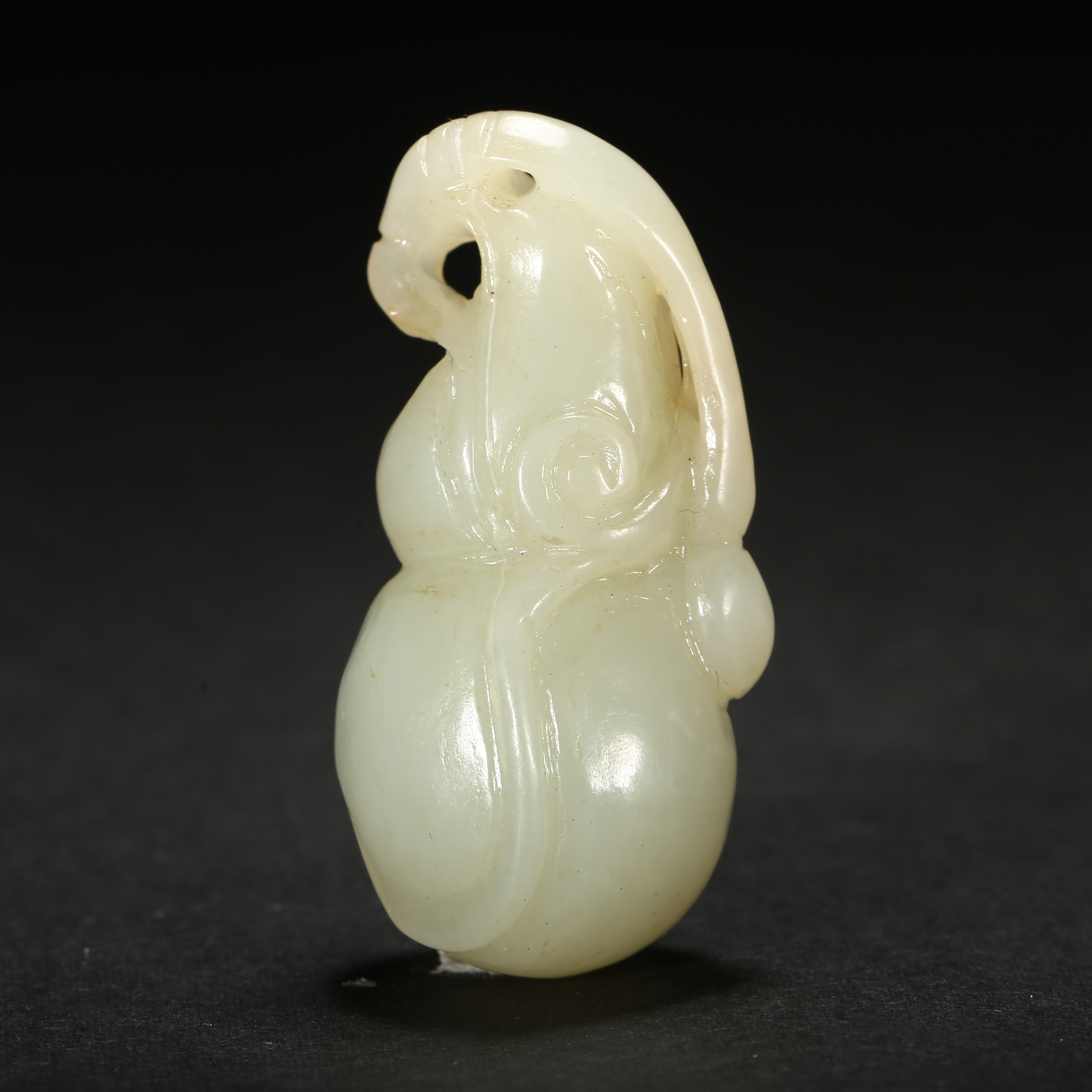 清代*白玉葫芦吊坠/07LB01127/和田玉【北京文博】