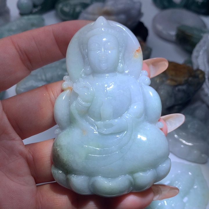 翡翠未镶嵌颈饰保真天然A货翡翠