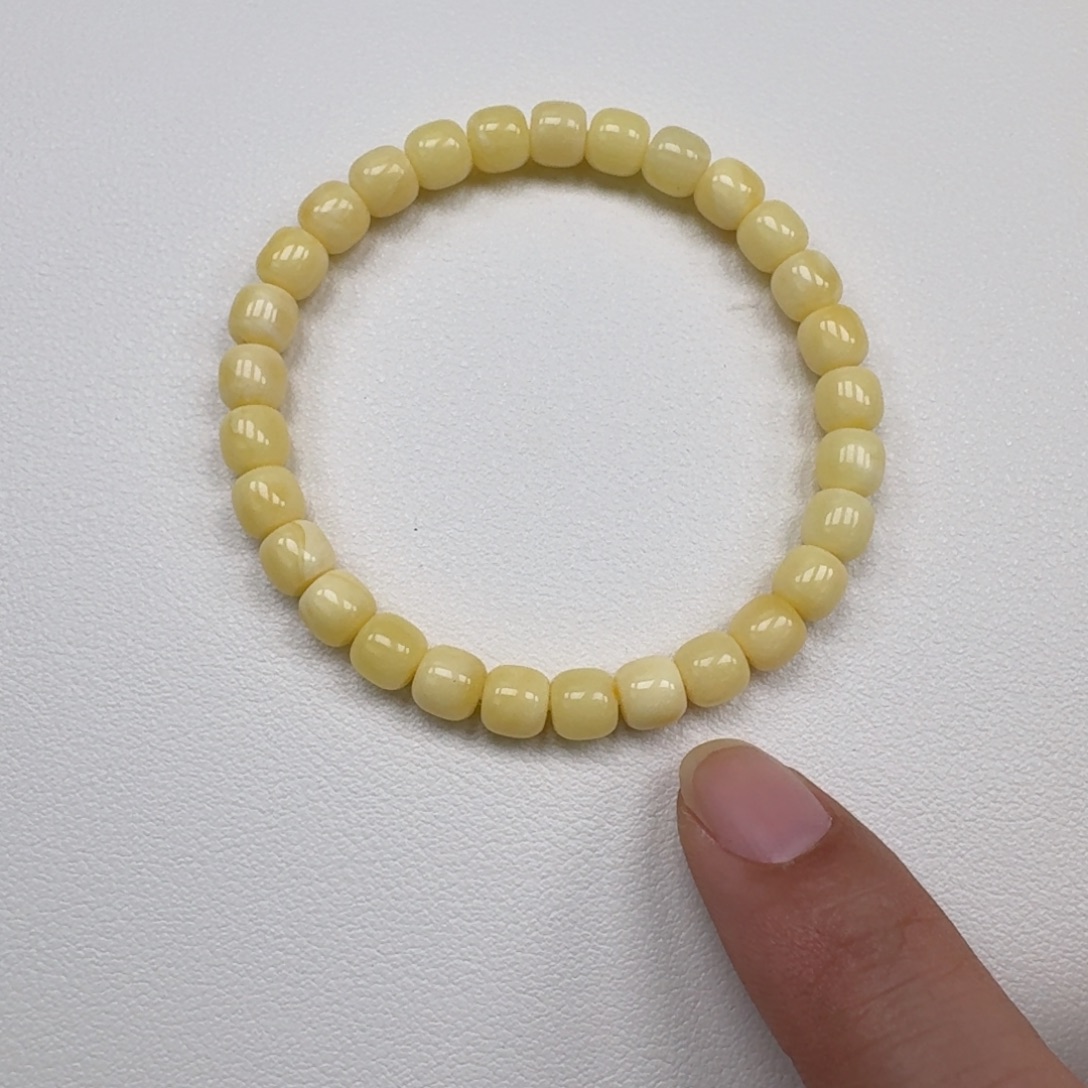 手链琥珀未镶嵌7mm精工高庄老型