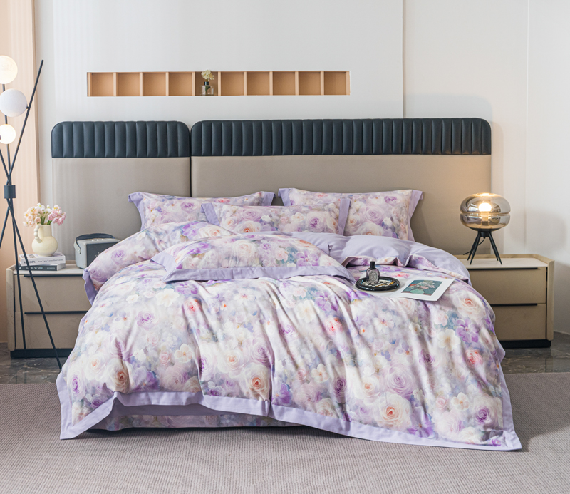 加厚长绒棉磨毛四件套100%纯棉全棉2025新款数码印花双面