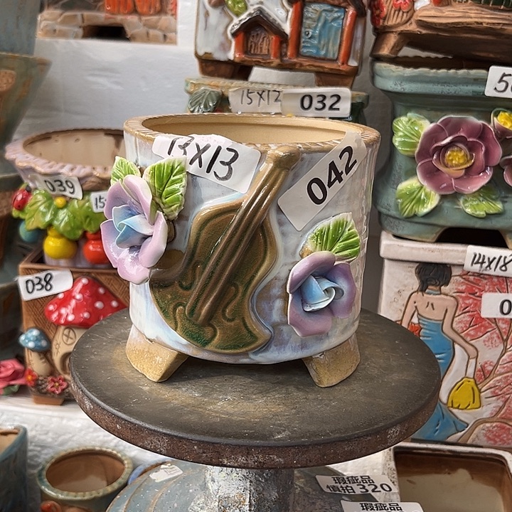 粗陶材质多肉花盆