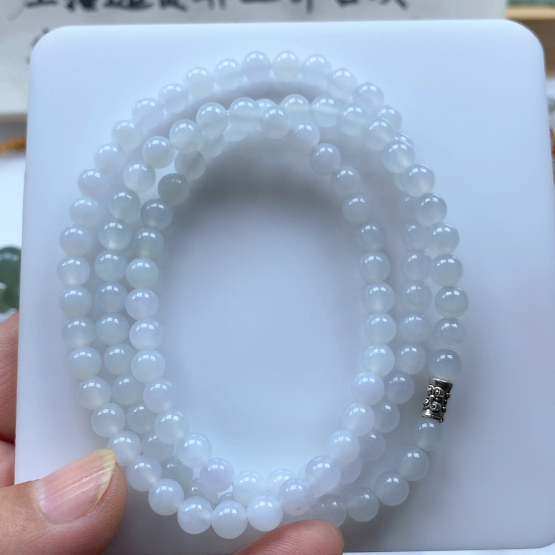 未镶嵌手串翡翠缅甸天然翡翠手串5.8卡108颗