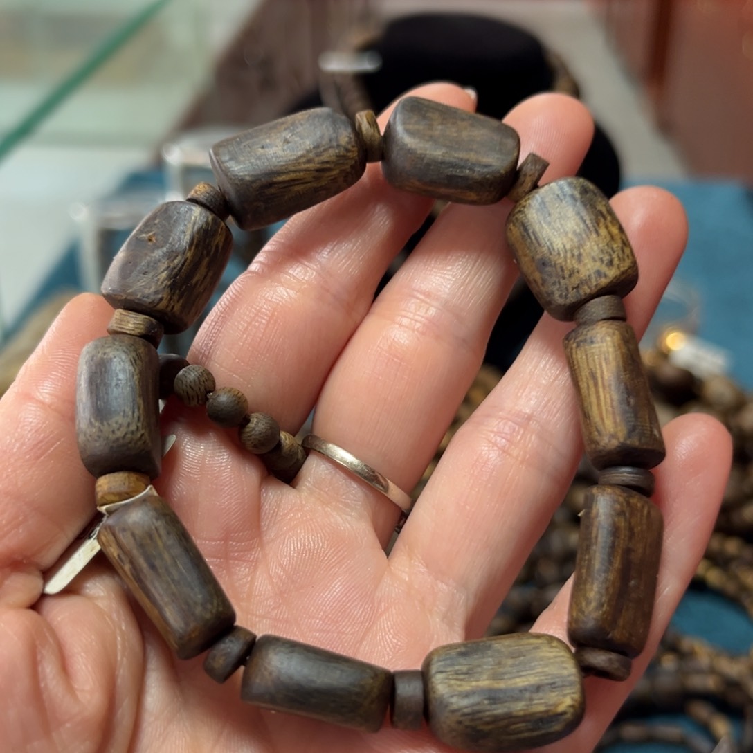 沉香手串油叶子卡1.2-13克多样性发货一条