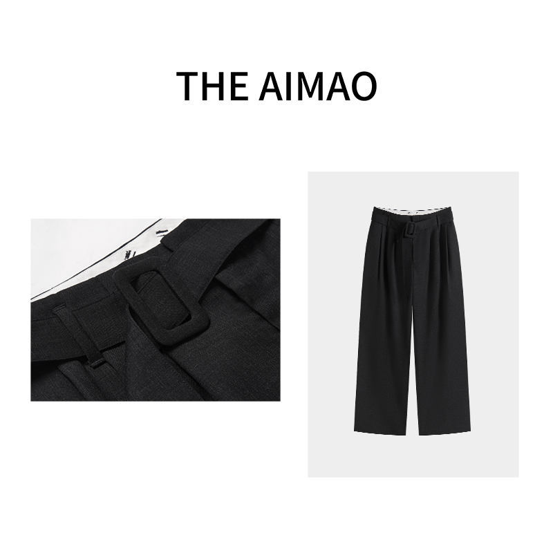 “精英腔调 25年精纺绵羊毛混纺轻盈垂顺抗皱高腰休闲裤XYX81675