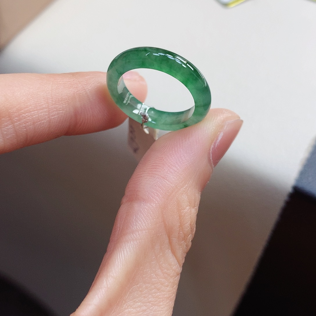 翡翠戒指未镶嵌伊*10-11号