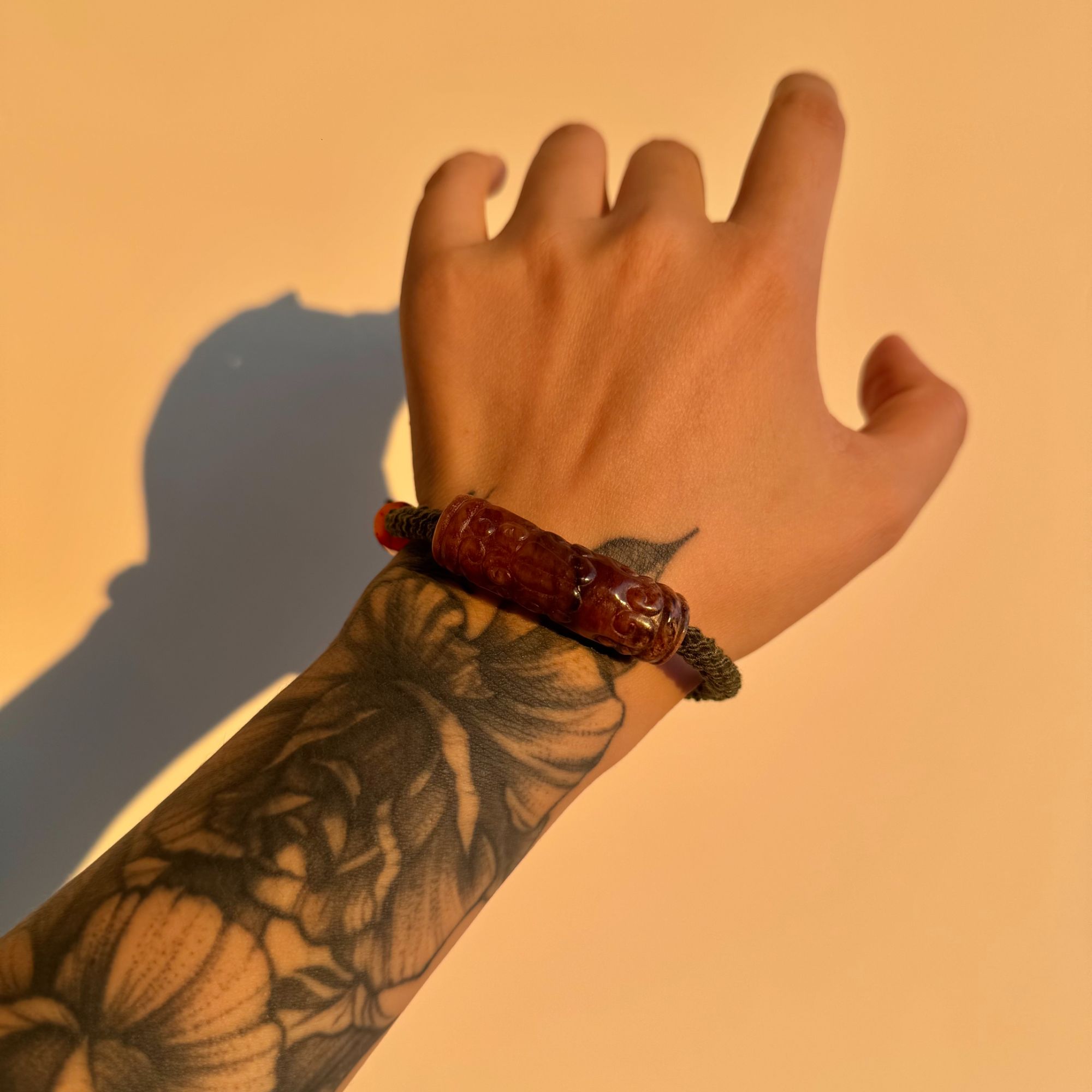 非金属皮质手链 手链设计 原创 编绳 玉 个性休闲