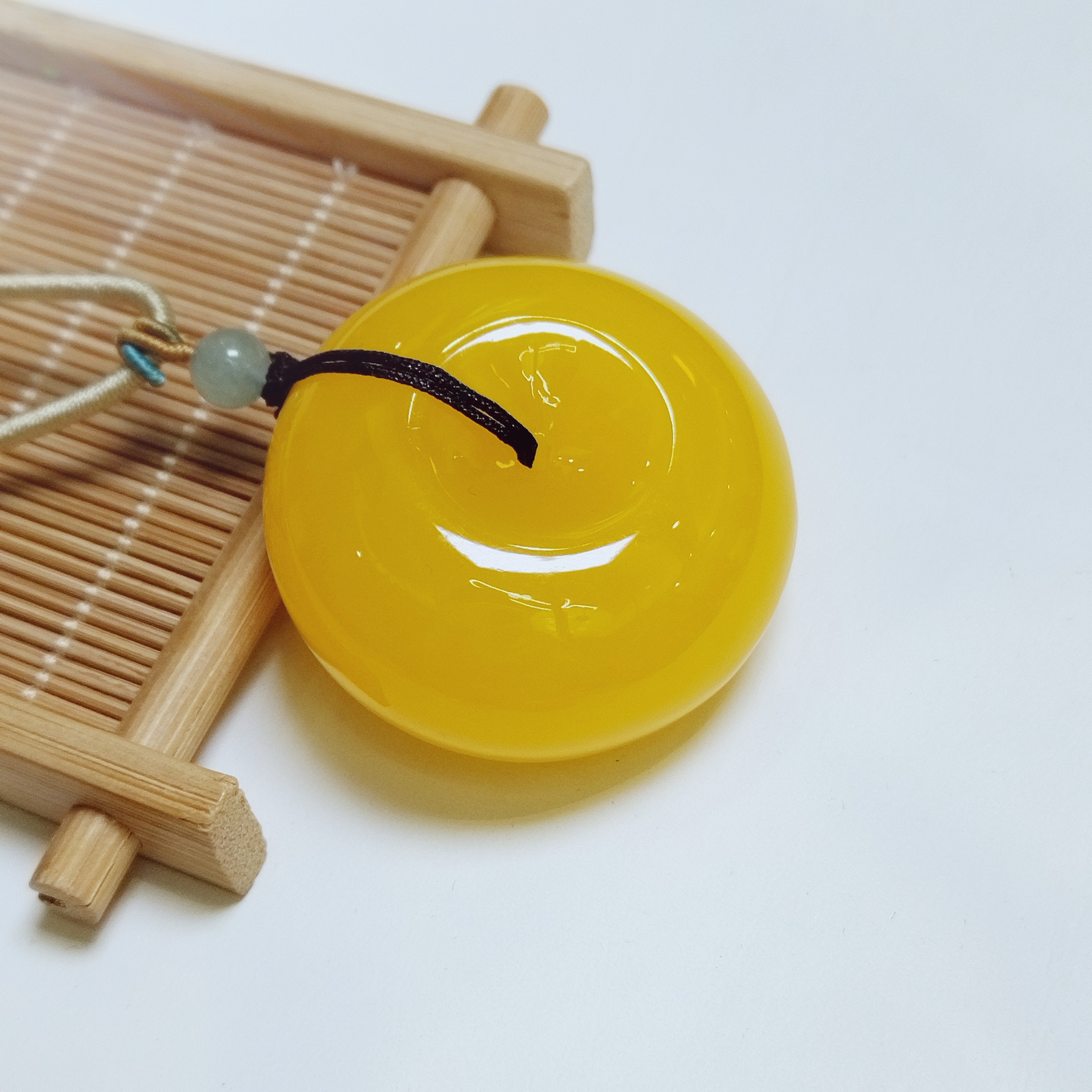 【甄选】鸡油黄平安扣吊坠首饰