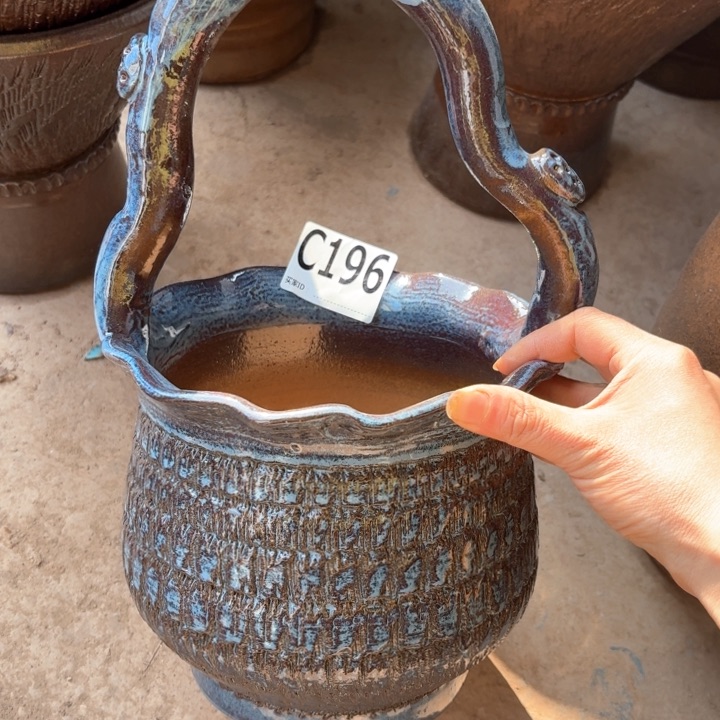 紫砂花盆口径18/17最高32