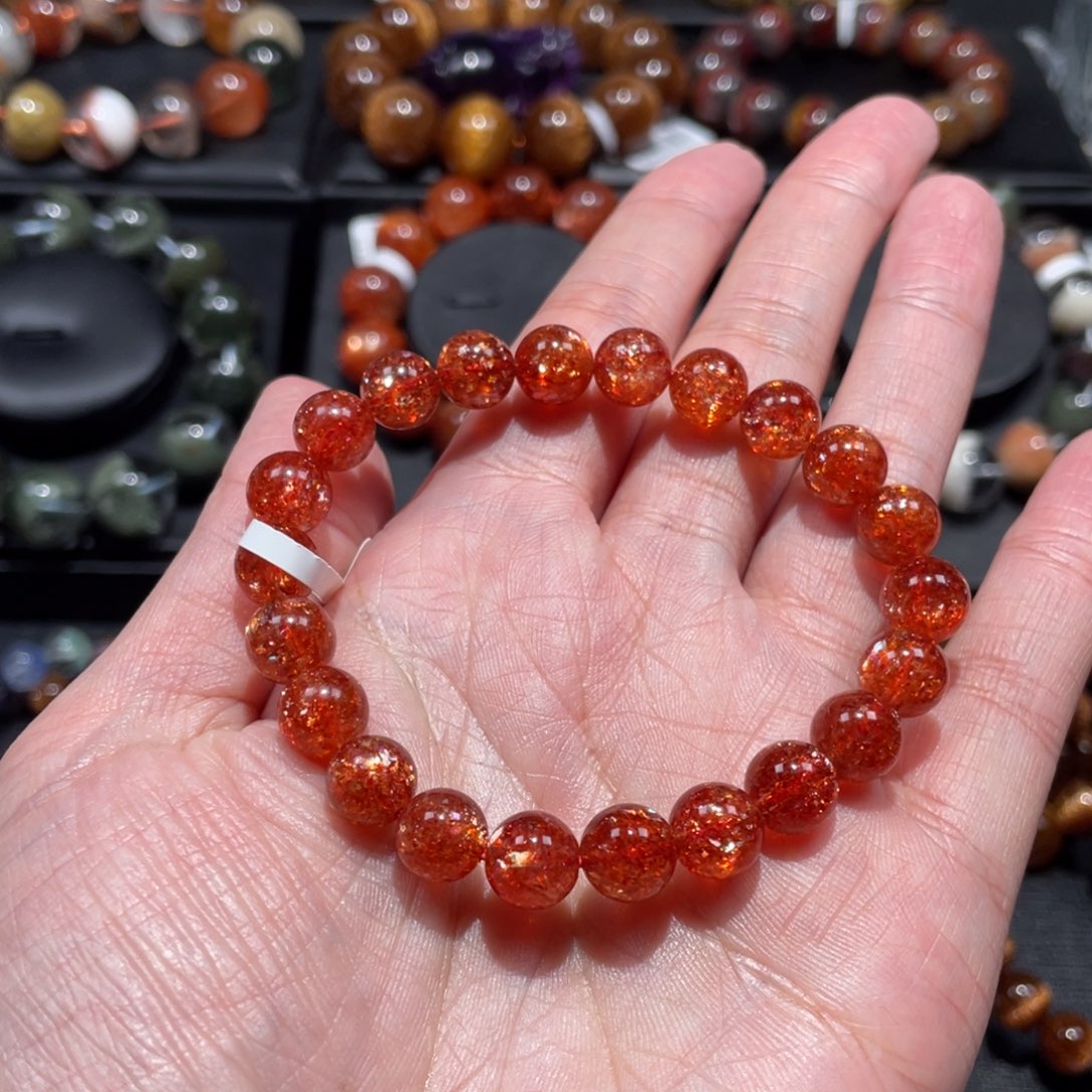 日光石手链未镶嵌用***话金太阳8.5