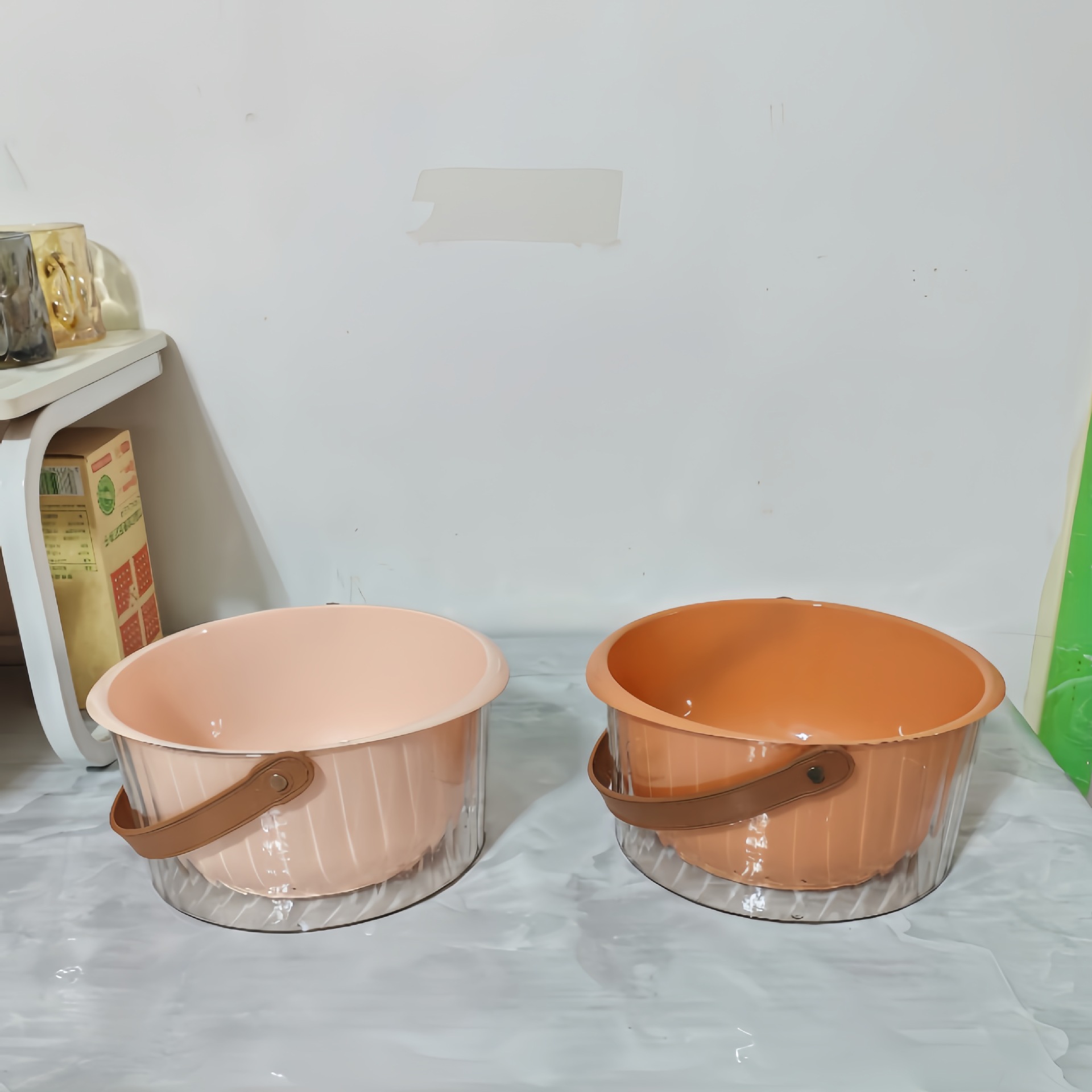 洗菜盆水果沥水篮2025新款双层可爱厨房客厅茶几家用干湿分离果盘
