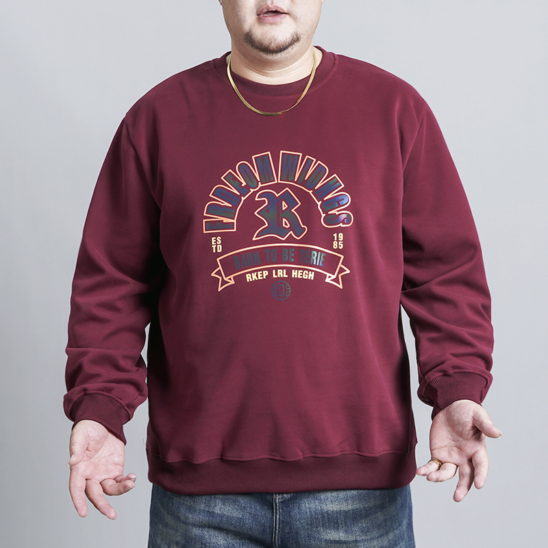 LIUGEJIA/六个加大码男士秋冬卫衣四色长袖休闲卫衣圆领DT5368