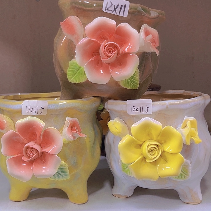 紫砂花盆粗陶材质多肉花盆