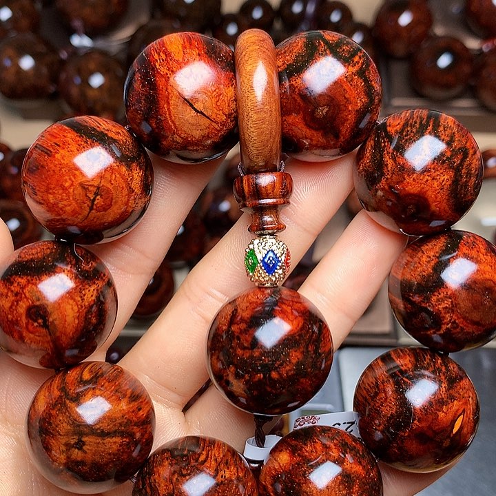 花梨木类手串/手链黄花梨风化料老挝花梨土埋料2.5