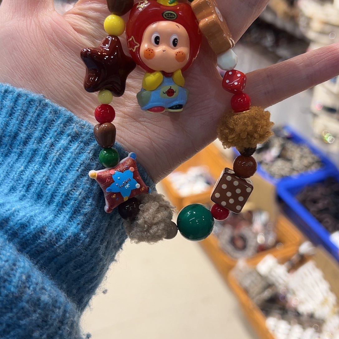 布艺铁合金手机链