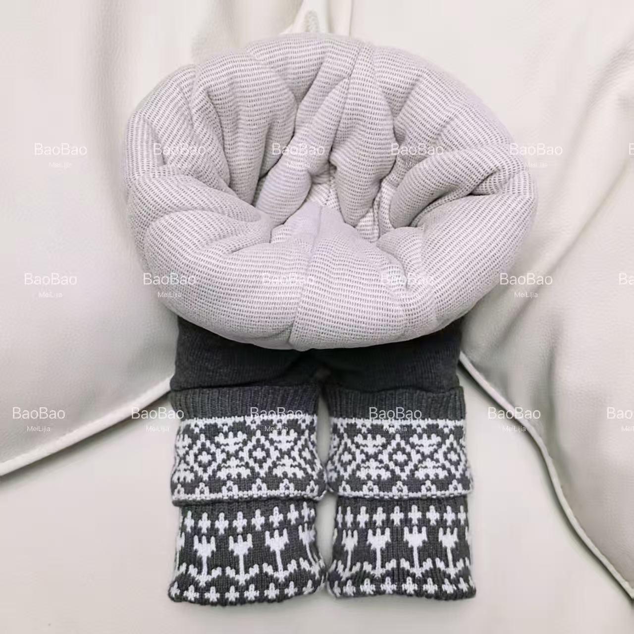 【Bao Bao】“费尔岛堆堆棉裤”蚕丝棉冬季加厚一条过冬三层夹棉8388