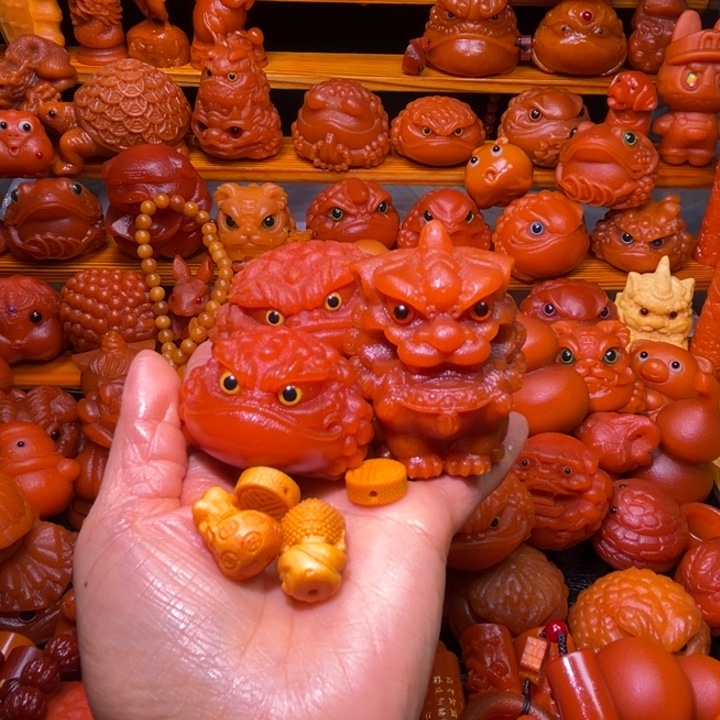 竹玉化成品竹雕文玩手把件摆件