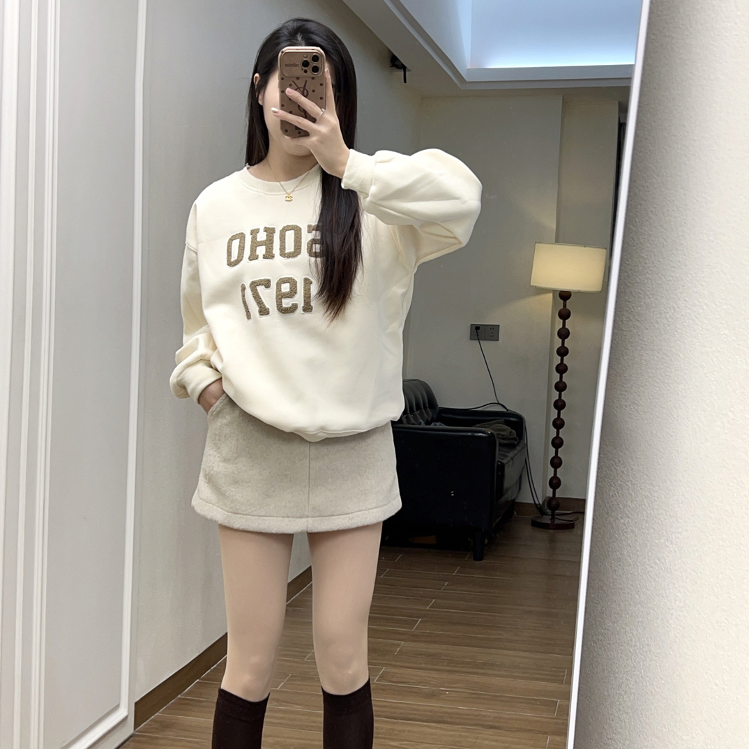 GRR,【实穿卫衣】冬季加薄绒圆领宽松显瘦卫衣女