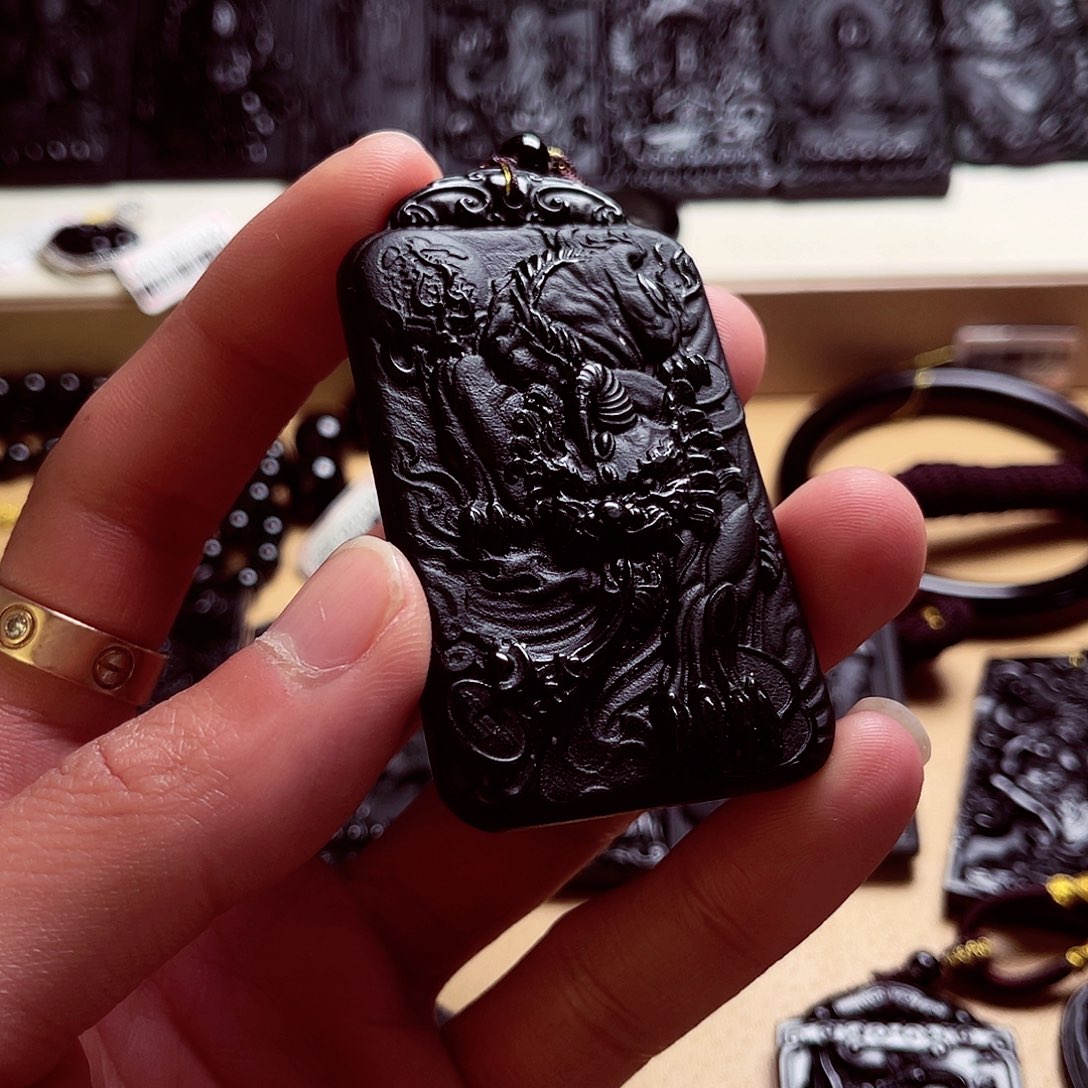 天然缅科a货 钢琴黑 貔貅a259