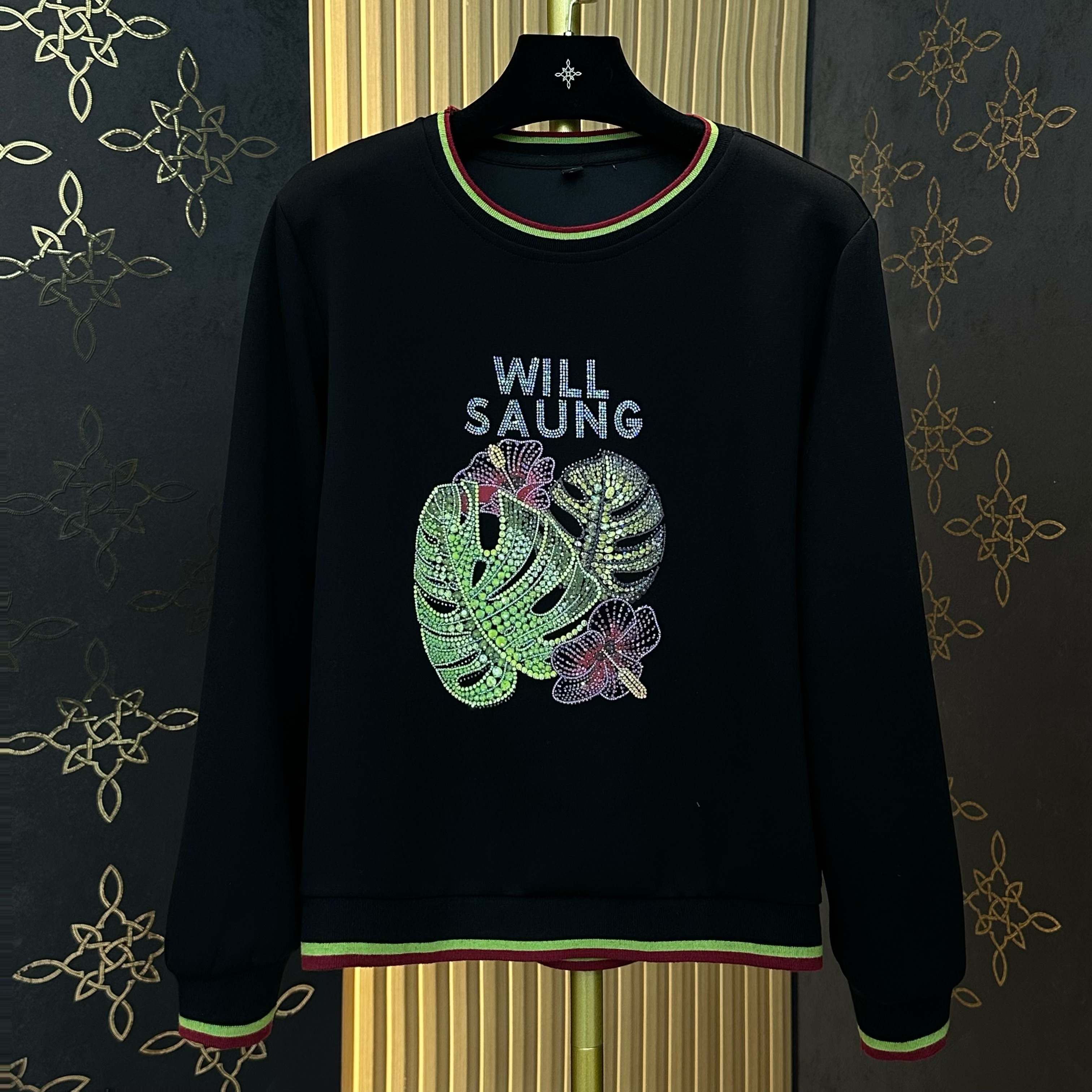 【宠粉福利】40-60岁精致女性 减龄休闲显瘦时尚黑色圆领卫衣#9582