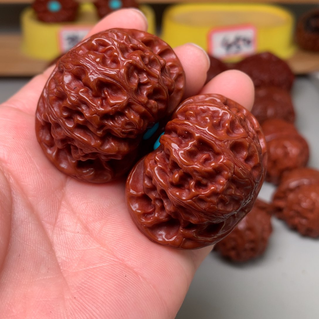 文玩核桃把件王*宫灯