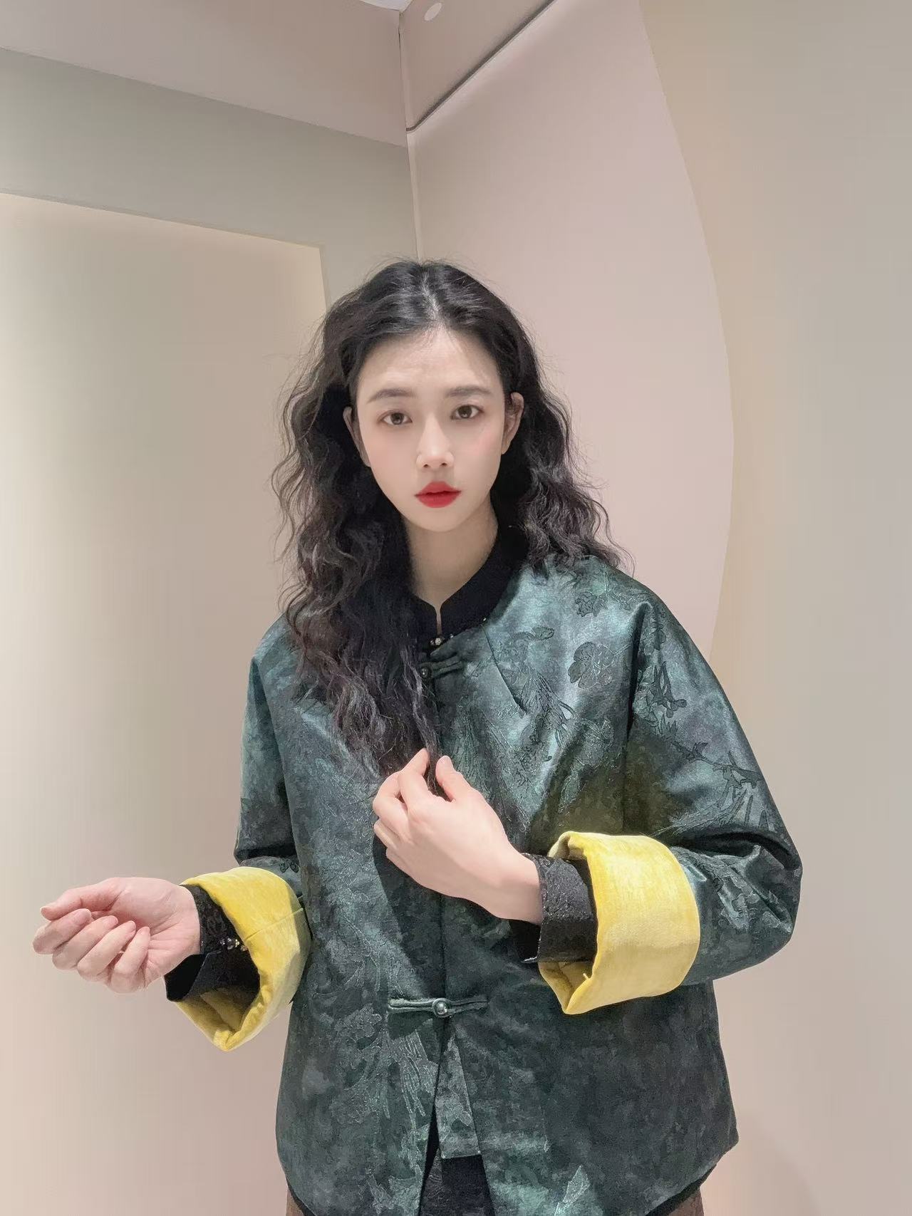 九月    墨雨云烟  新款新中式国风长袖夹棉外套中国风外套