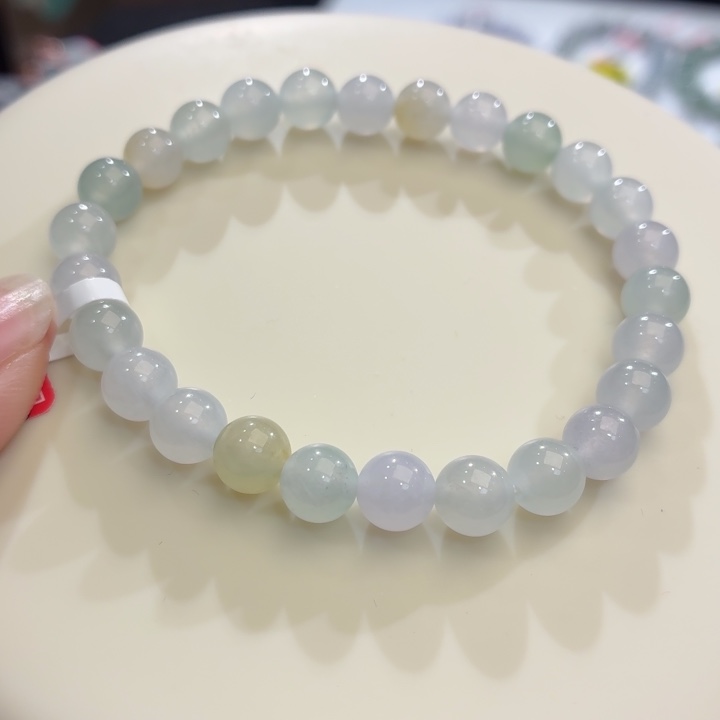 翡翠未镶嵌手链冰胶马卡龙卡7.1