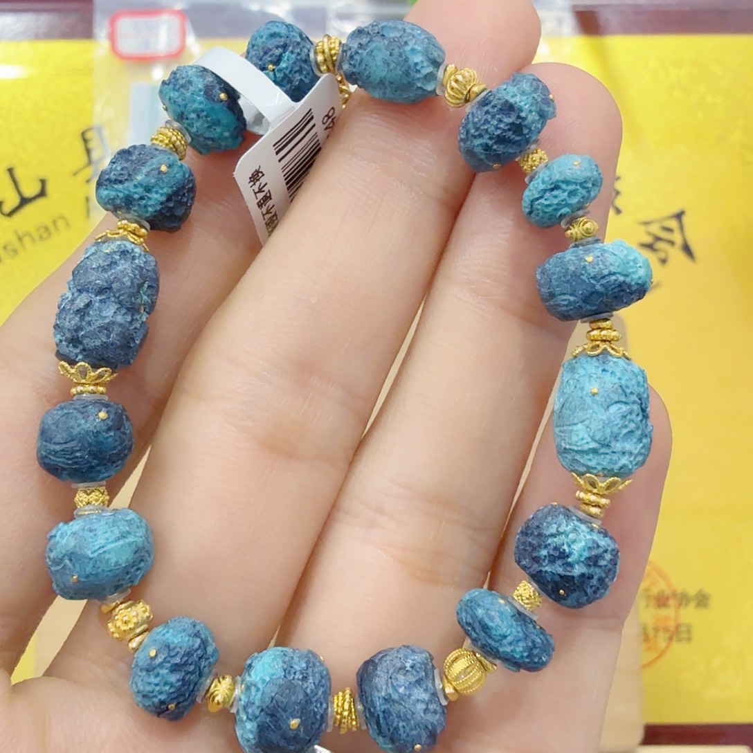 绿松石18K金镶嵌配饰