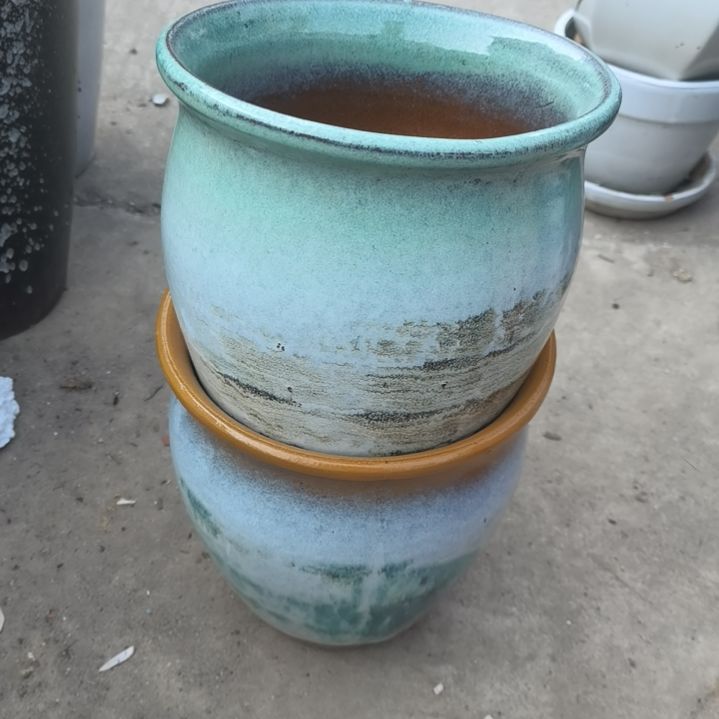 红陶18/21两个盆子