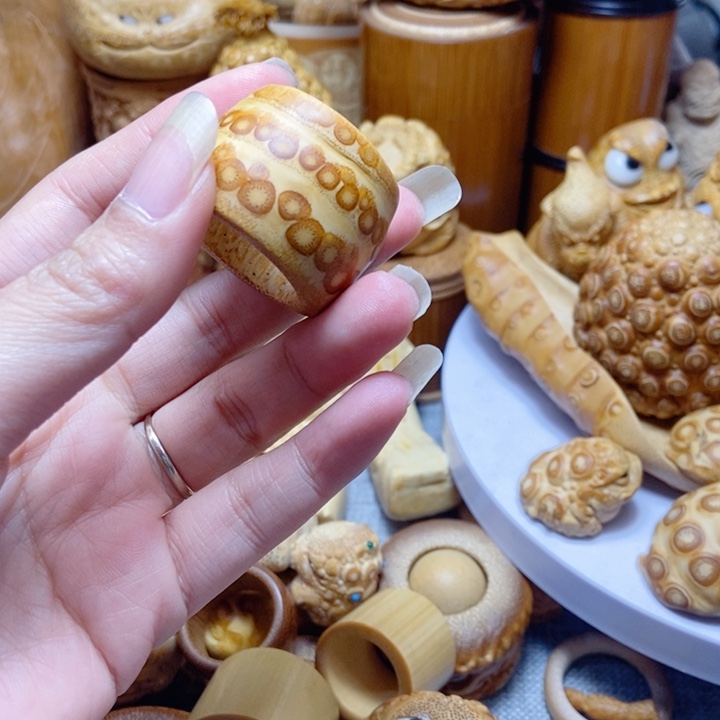 羽***彤竹纯手工雕刻竹板指