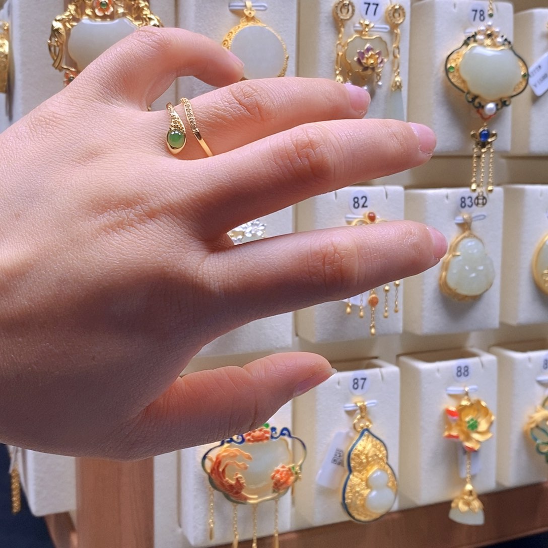 和田玉颈饰银S925镶嵌