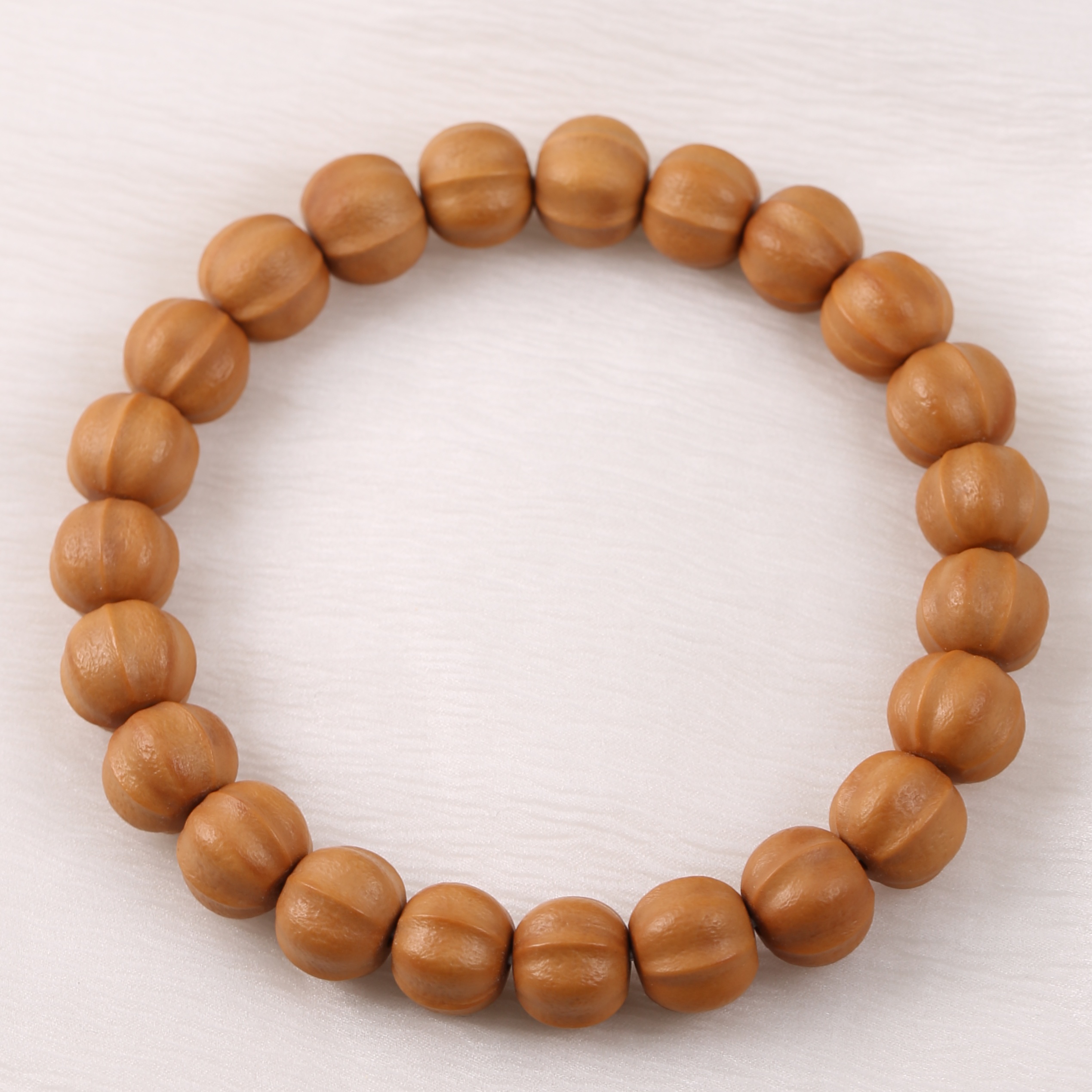 福络—全品无瑕磨砂哑光四花鲨鱼背猴头手串