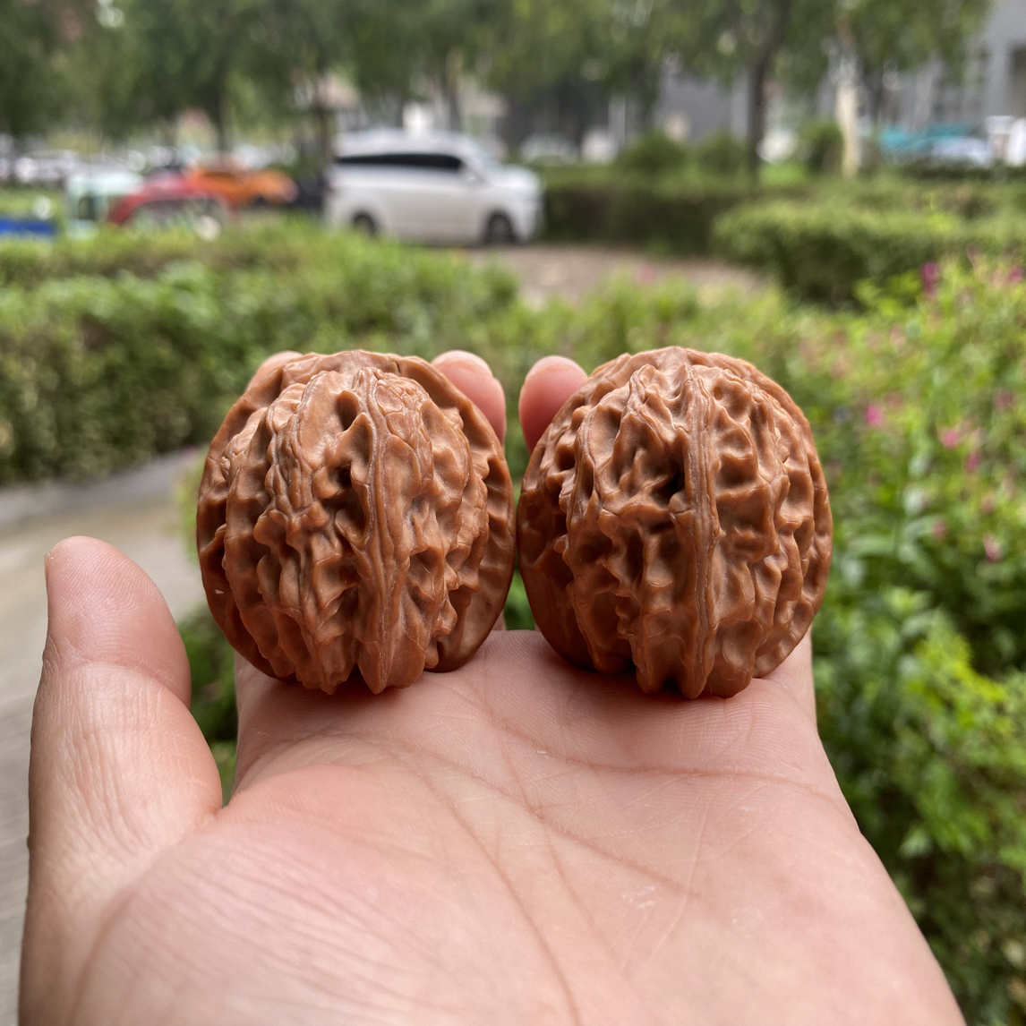 文玩核桃精品45半尺寸大苹果园狮子头肚子46特别圆