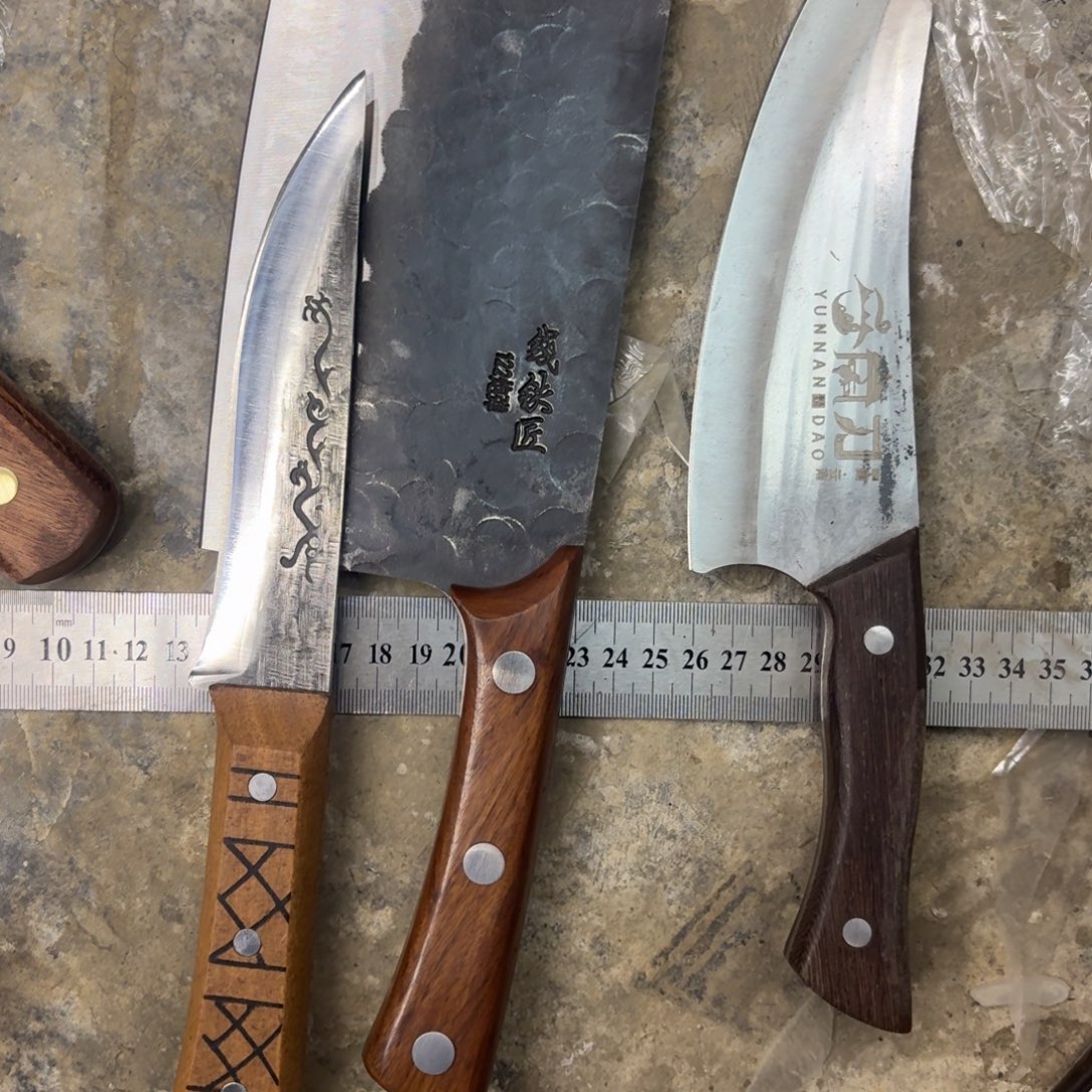 高碳锰钢云南阿老表手工锻打刀