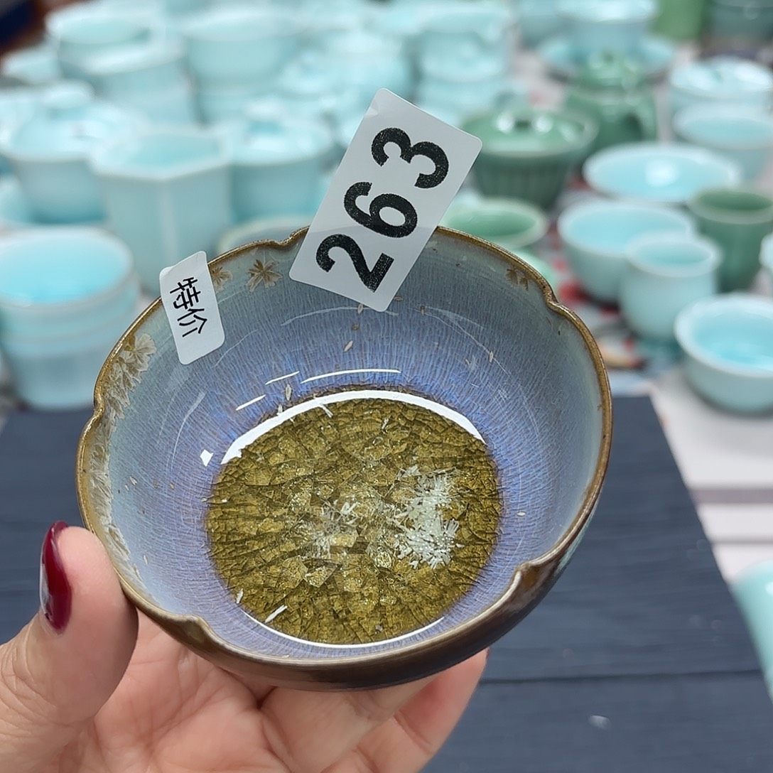 胖***胖龙泉云间青瓷小米茶器
