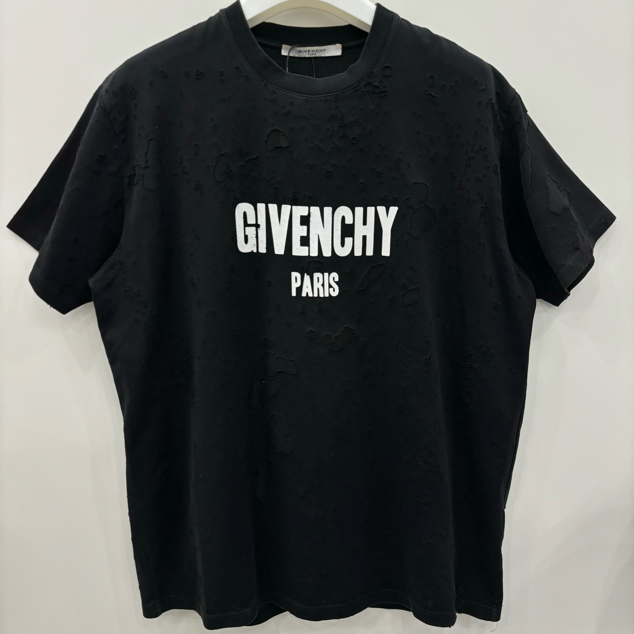 95新 Givenchy/纪梵希 （jp）wz字母logo印花破坏风短袖/M