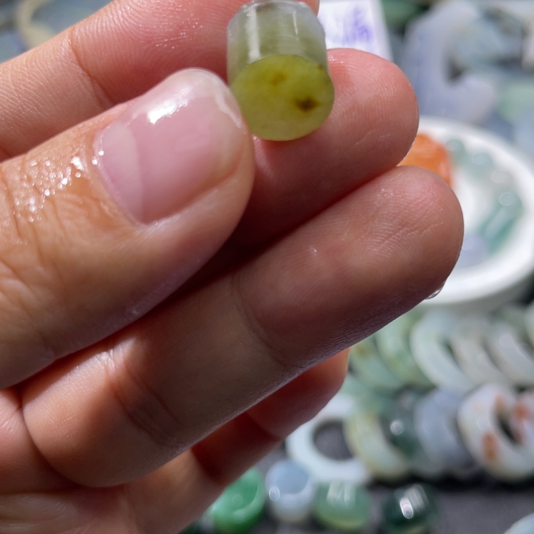 定制翡翠未镶嵌天然翡翠9➕冰黄洒金