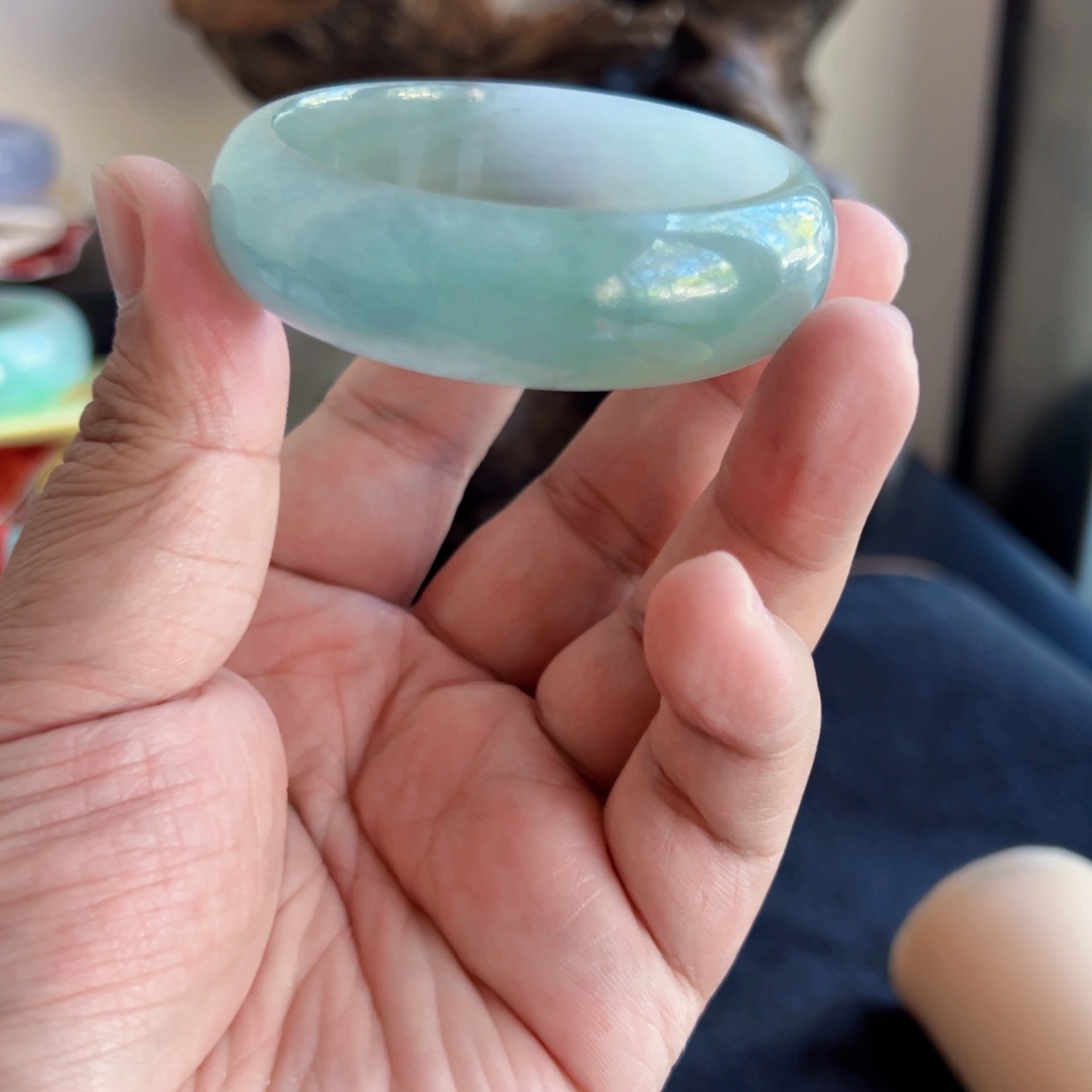 翡翠未镶嵌手镯圈口52/53