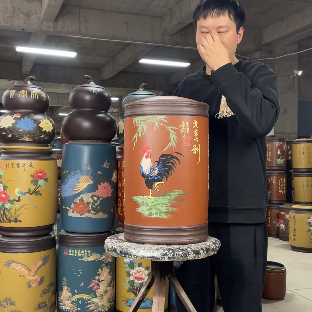 宜兴原矿紫砂茶叶罐