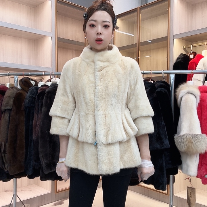 珍珠米立领款yh0458