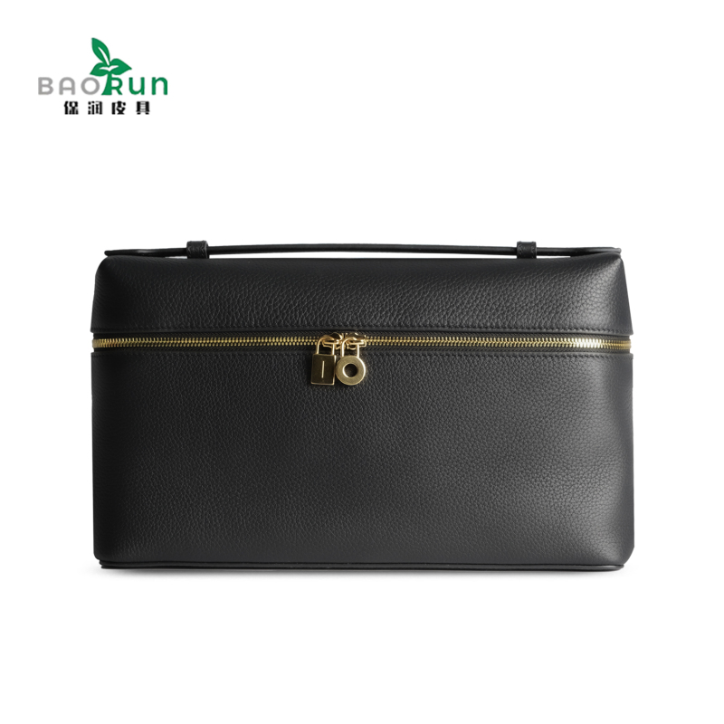 【27饭盒包-荔枝纹】时尚百搭女士黑色平纹真皮单肩包斜跨包