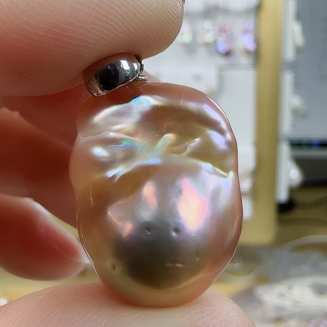 淡水珍珠吊坠（特价有瑕）银S925镶嵌