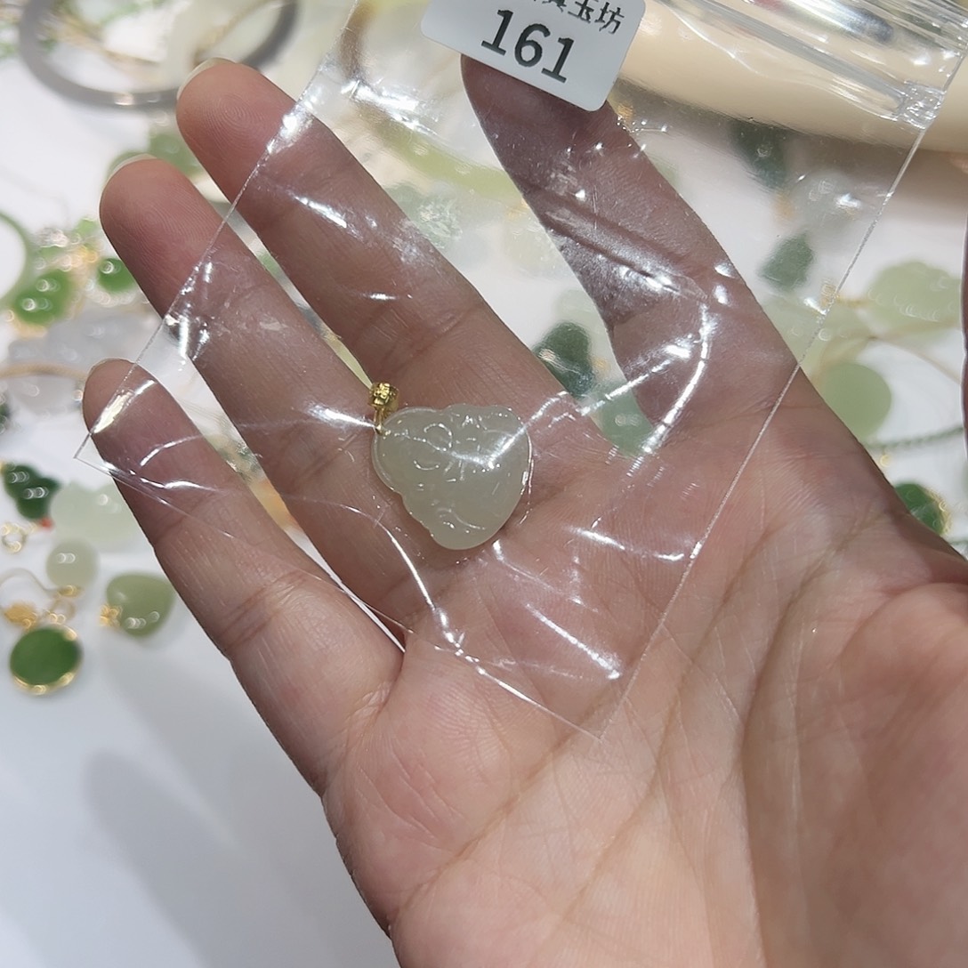 颈饰银S925镶嵌和田玉浩*帆