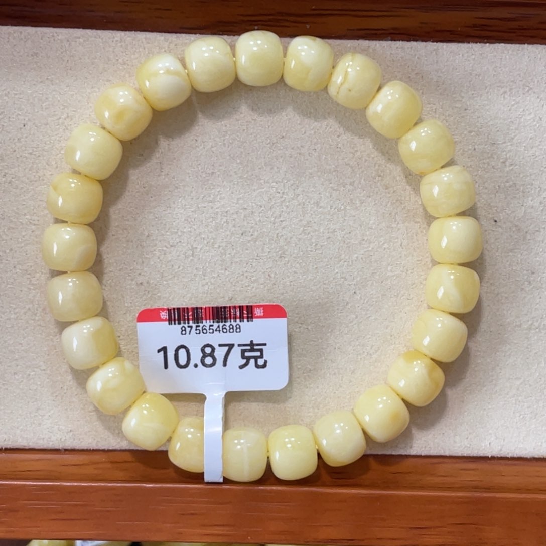 未镶嵌蜜蜡手链蜜蜡