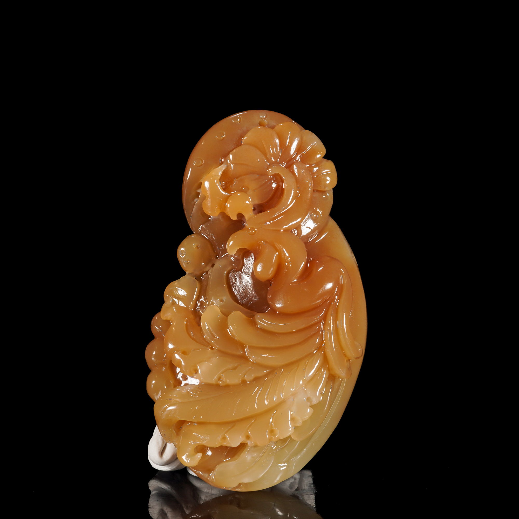 LOT.029和田玉凤凰牡丹/X4465