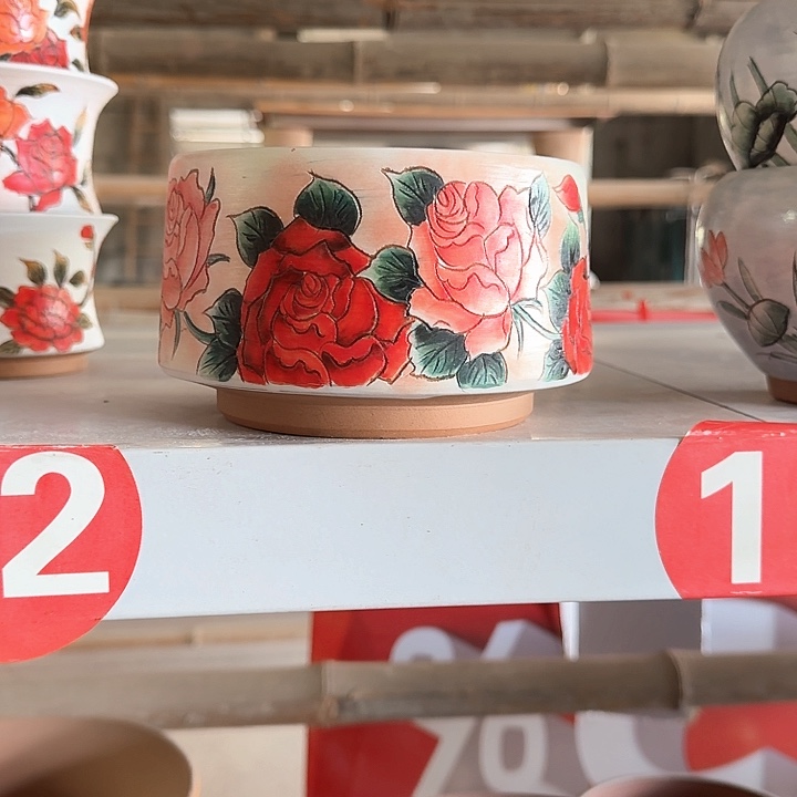 紫砂花盆景德镇陶瓷