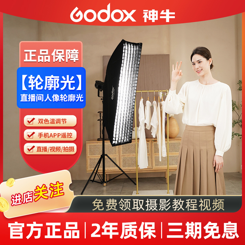 GODOX/神牛SL100Bi 150 200 300BI三代直播补光灯LED摄影灯直播间