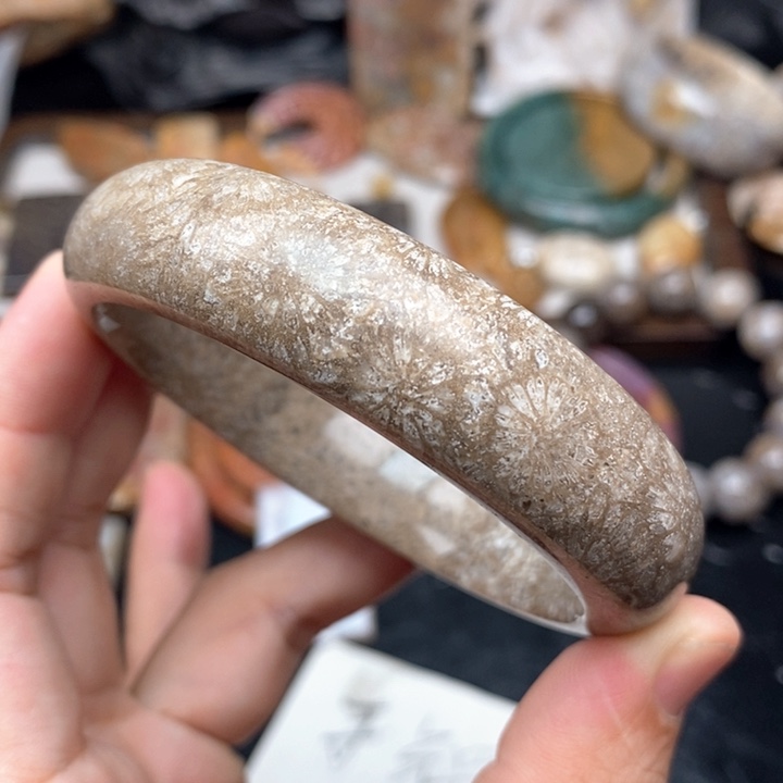 硅化珊瑚（珊瑚玉）手镯未镶嵌59